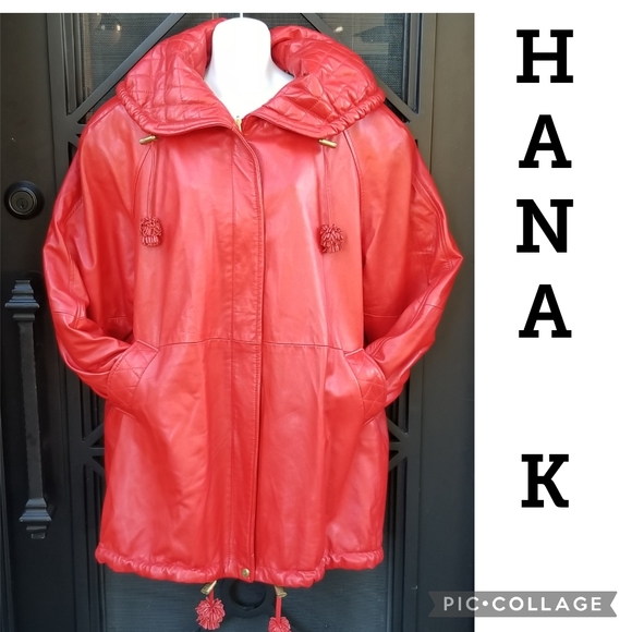 HANA Ksuper soft Supple genuine Lambskin leather Reversible Oversized jacket